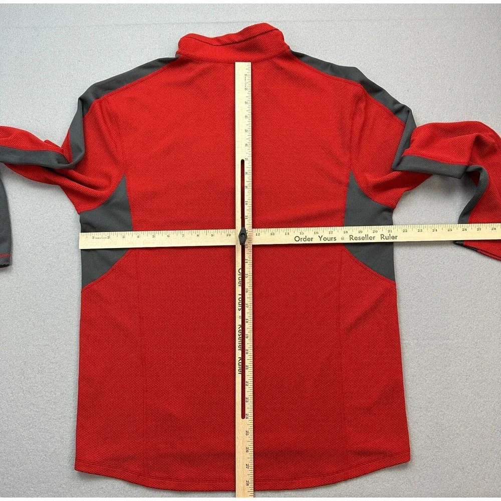 Nike Sweater Mens Large Red Gray ACG Lightweight 1/4 Zip Pullover Outdoor